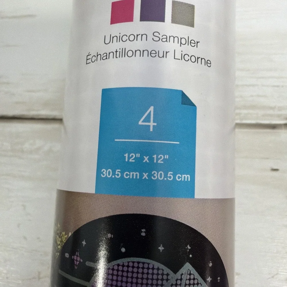 Cricut Permanent Premium Vinyl  Mixed Mosaic Unicorn Sampler Lot Of 4